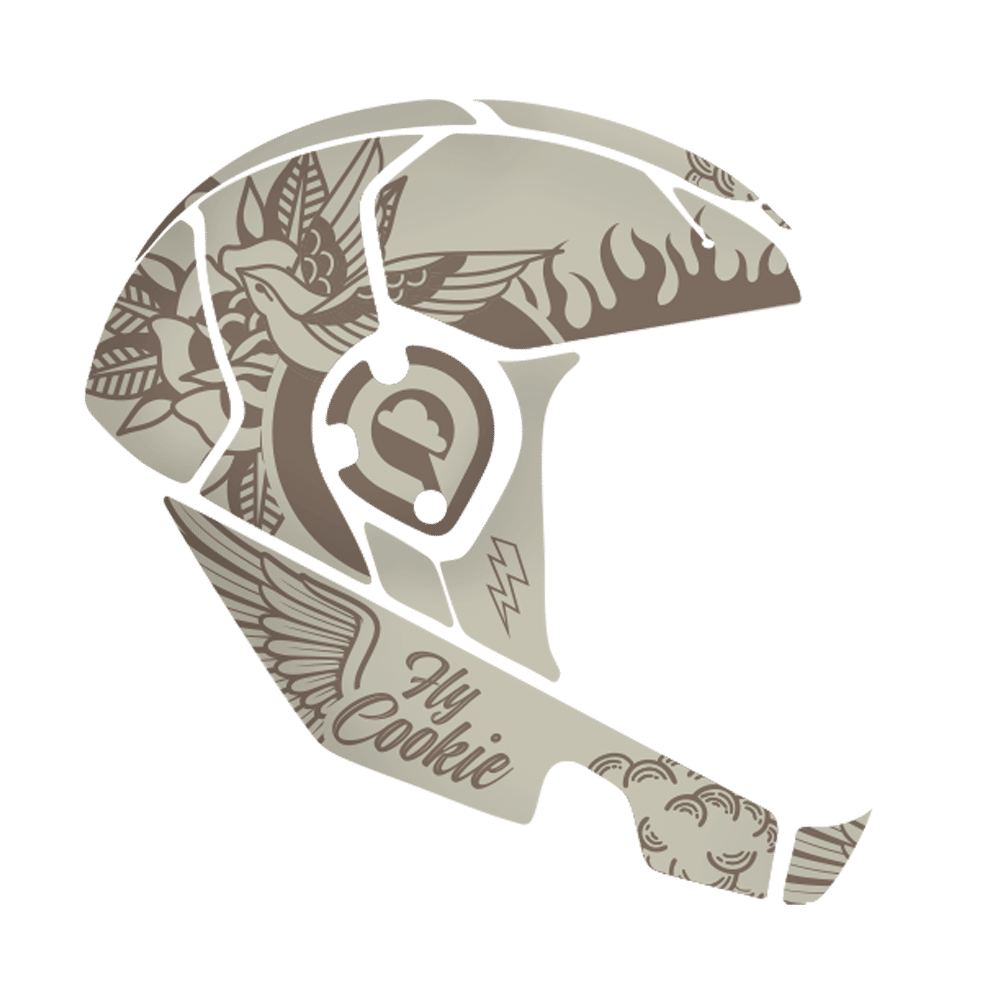 G35 COOKIE HELMET DECAL KIT VintageTattoo_Bone