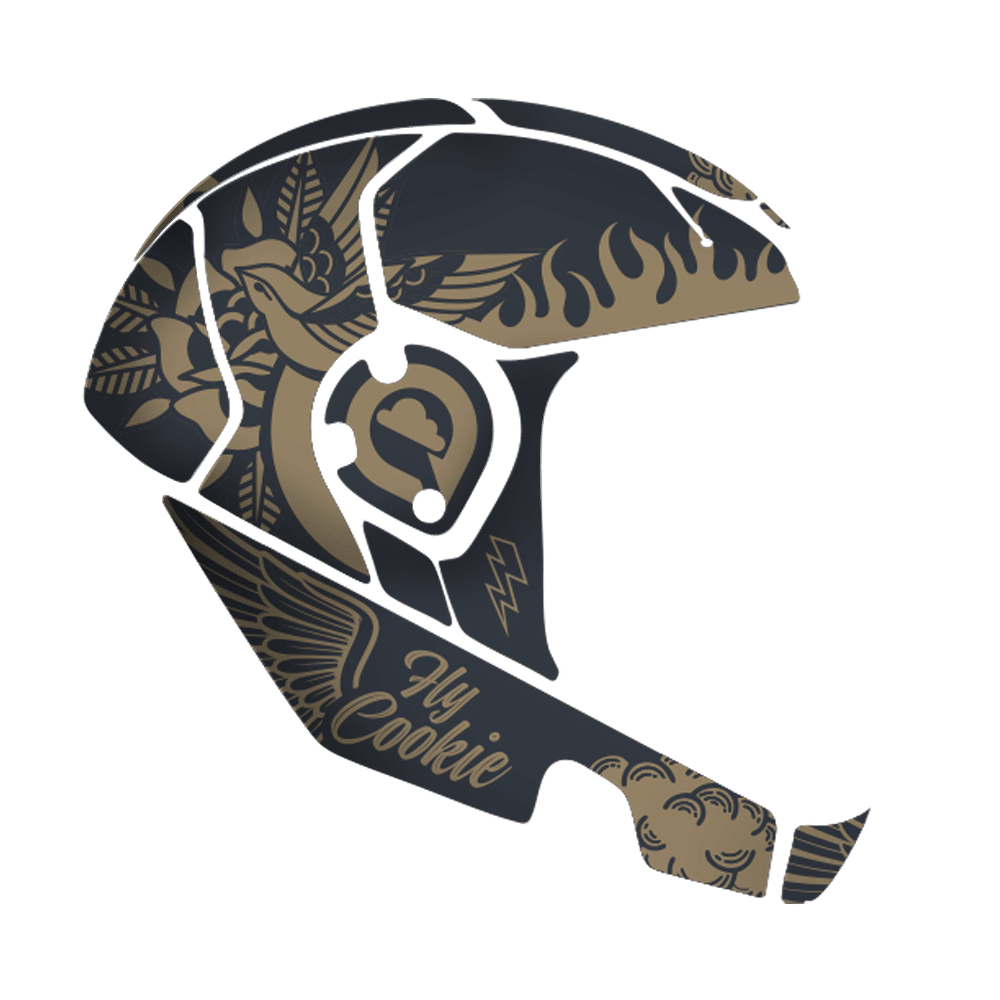 G35 COOKIE HELMET DECAL KIT VintageTattoo_Smoke